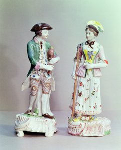 प्लायमाउथ चीनी मिट्टी के बरतन चरवाहे और चरवाहा, c.1770 (चीनी मिट्टी के बरतन)